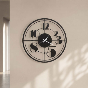 Arti e Mestieri Orologio da parete rotondo in stile rétro Teo