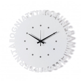 Arti e Mestieri Orologio da parete rotondo minimalista dal design moderno Wordshow