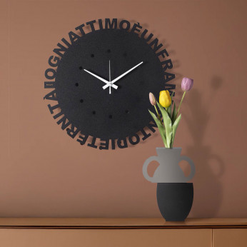 Arti e Mestieri Orologio da parete rotondo minimalista dal design moderno Wordshow