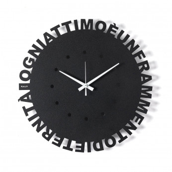 Arti e Mestieri Orologio da parete rotondo minimalista dal design moderno Wordshow