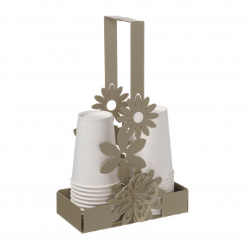 Arti e Mestieri Porta bicchieri in metallo dal design moderno ed elegante Margherite