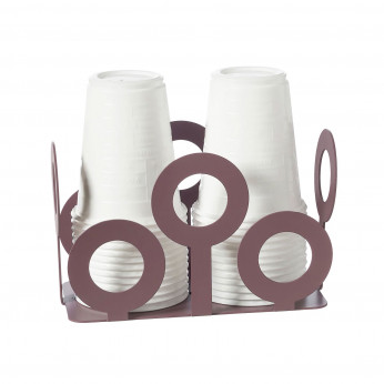 Arti e Mestieri Porta bicchieri in metallo per bicchieri di plastica Bollicine