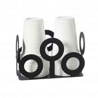 Arti e Mestieri Porta bicchieri in metallo per bicchieri di plastica Bollicine