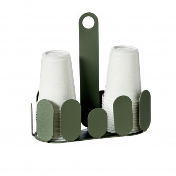 Arti e Mestieri Porta bicchieri in metallo per bicchieri di plastica Park