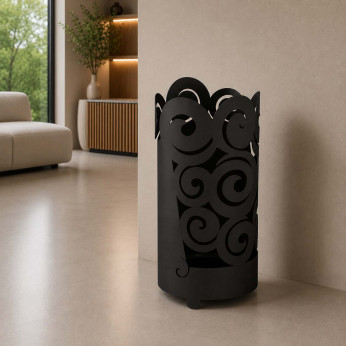 Arti e Mestieri Porta ombrelli di design moderno in metallo Riccioli