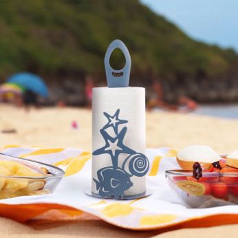 Arti e Mestieri Porta rotolo di carta da tavolo per cucina con fantasia marina Nettuno