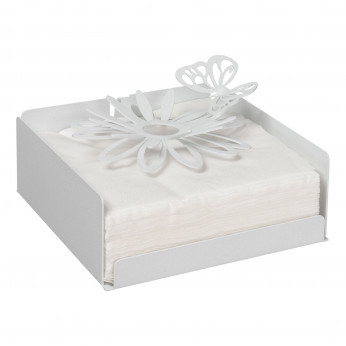 Arti e Mestieri Porta tovaglioli in metallo dal design moderno ed elegante Margherite