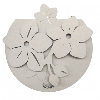 Arti e Mestieri Porta umidificatore in metallo e vaschetta in ceramica di design Fior di Loto