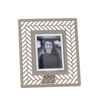 Arti e Mestieri Portafoto da tavolo con cornice in metallo dal design moderno Intrecci