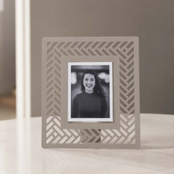 Arti e Mestieri Portafoto da tavolo con cornice in metallo dal design moderno Intrecci