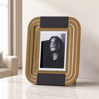 Arti e Mestieri Portafoto da tavolo con cornice in metallo dal design moderno Tudor