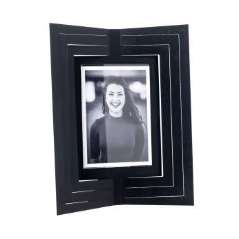 Arti e Mestieri Portafoto da tavolo con cornice in metallo moderna Vibra