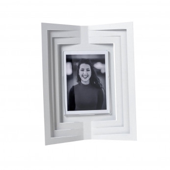 Arti e Mestieri Portafoto da tavolo con cornice in metallo moderna Vibra