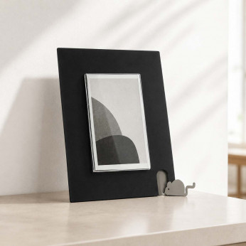 Arti e Mestieri Portafoto da tavolo piccolo in metallo dal design particolare Topino