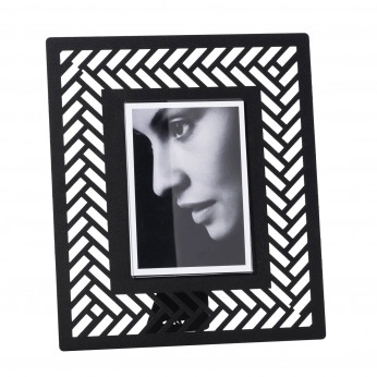 Arti e Mestieri Portafoto grande da tavolo con cornice in metallo dal design moderno Intrecci