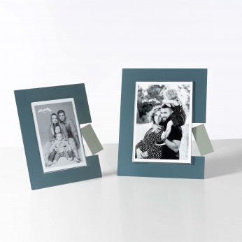 Arti e Mestieri Portafoto grande da tavolo di design con struttura in metallo Bliko