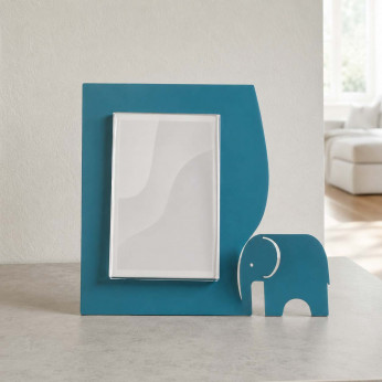Arti e Mestieri Portafoto grande da tavolo in metallo dal design particolare Elefantino