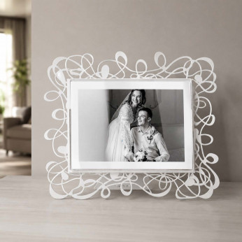 Arti e Mestieri Portafoto grande orizzontale dal design moderno ed elegante Scarabocchio