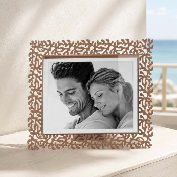 Arti e Mestieri Portafoto maxi orizzontale dal design moderno ed elegante Corallo