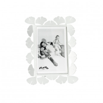 Arti e Mestieri Portafoto piccolo in metallo di design Ginkgo