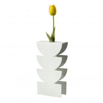 Arti e Mestieri Vaso portafiore decorativo in metallo dal design particolare Memphis