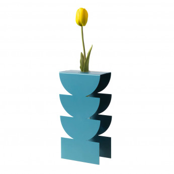Arti e Mestieri Vaso portafiore decorativo in metallo dal design particolare Memphis