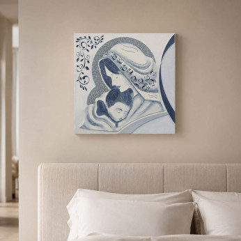 Artitalia Capezzale classico quadro per camera da letto con la maternità glitterato 35x35 