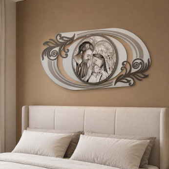 Artitalia Capezzale la sacra famiglia quadro moderno per camera da letto 120x60 