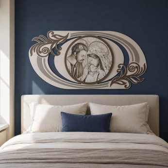 Artitalia Capezzale la sacra famiglia quadro per camera da letto linee moderne 120x60 