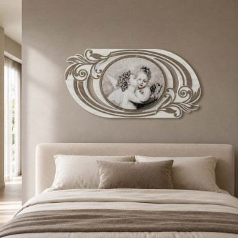 Artitalia Capezzale quadro moderno per camera da letto con angeli cherubini 120x60 