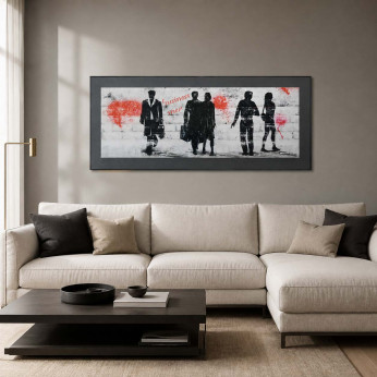 Artitalia Pannello a tema figurativo in legno dettagli argento e effetto rilievo 155X65