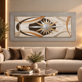 Artitalia Pannello con cornice in legno in stile contemporaneo 155x65 