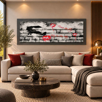 Artitalia Pannello in legno a tema figurativo effetto rilievo e dettagli argento 155X65