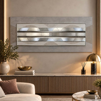 Artitalia Quadro con cornice in stile moderno completamente in legno 155x65 