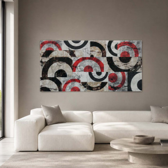 Artitalia Quadro con tema astratto in rilievo 3d decori materici e foglia oro 120X60