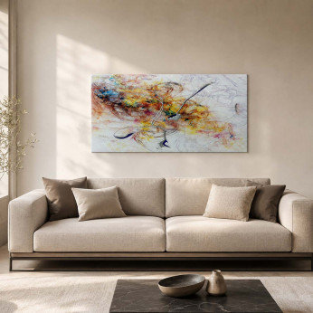 Artitalia Quadro con tema in rilievo 3d moderno decori materici e foglia oro 100X50