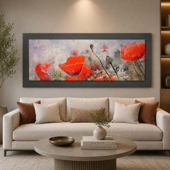 Artitalia Quadro decò in legno tema paesaggio in rilievo dettagli in argento 120X60