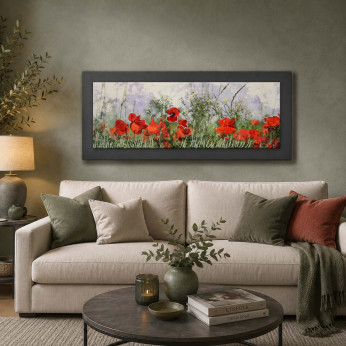 Artitalia Quadro in legno tema paesaggio in rilievo dettagli in argento moderno 100X50
