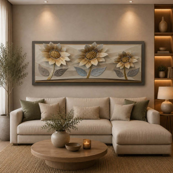 Artitalia Quadro materico moderno in rilievo 3d decori in resina e foglia argento 155x65