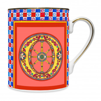 Baci Milano Mug in porcellana dal design classico "lettera O" Ortigia