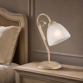 Be Light Abat-jour di design classico in metallo laccato con diffusore in vetro Forgiato