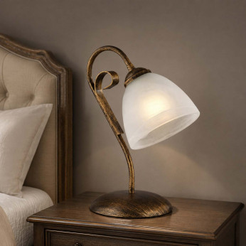 Be Light Abat-jour di design classico in metallo laccato con diffusore in vetro Forgiato