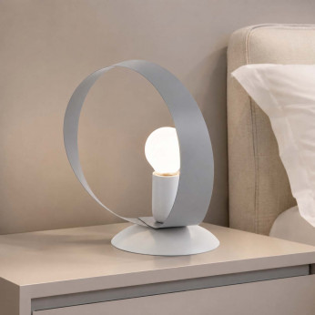 Be Light Abat jour moderna ad arco in metallo con lampadina a vista Primula