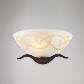 Be Light Applique da parete classica con struttura in metallo e diffusore in vetro Bilbao
