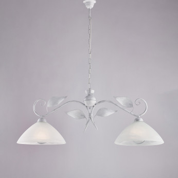 Be Light Lampadario classico in metallo con doppio diffusore lineare in vetro Esse