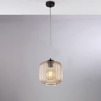 Be Light Lampada a sospensione in metallo laccato e diffusore in vetro dal design moderno Anya