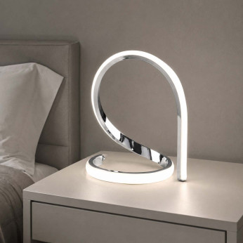 Be Light Lampada da comodino LED in alluminio con anello luminoso Infinity
