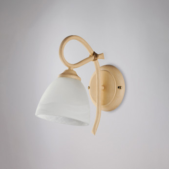 Be Light Lampada da parete classica con struttura in metallo e paralumi in vetro Dallas