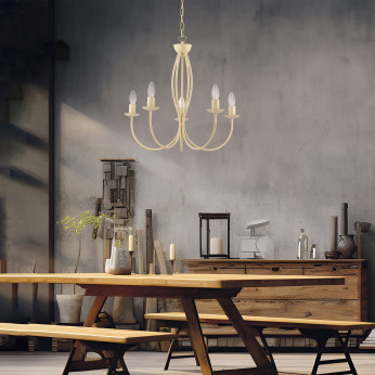 Be Light Lampadario medio dalle linee classiche con struttura in metallo Botte
