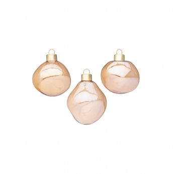 Bizzotto Set 3 pezzi palline per albero di natale organic d.6 Organic